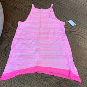 Justice sz14 pink striped swing top